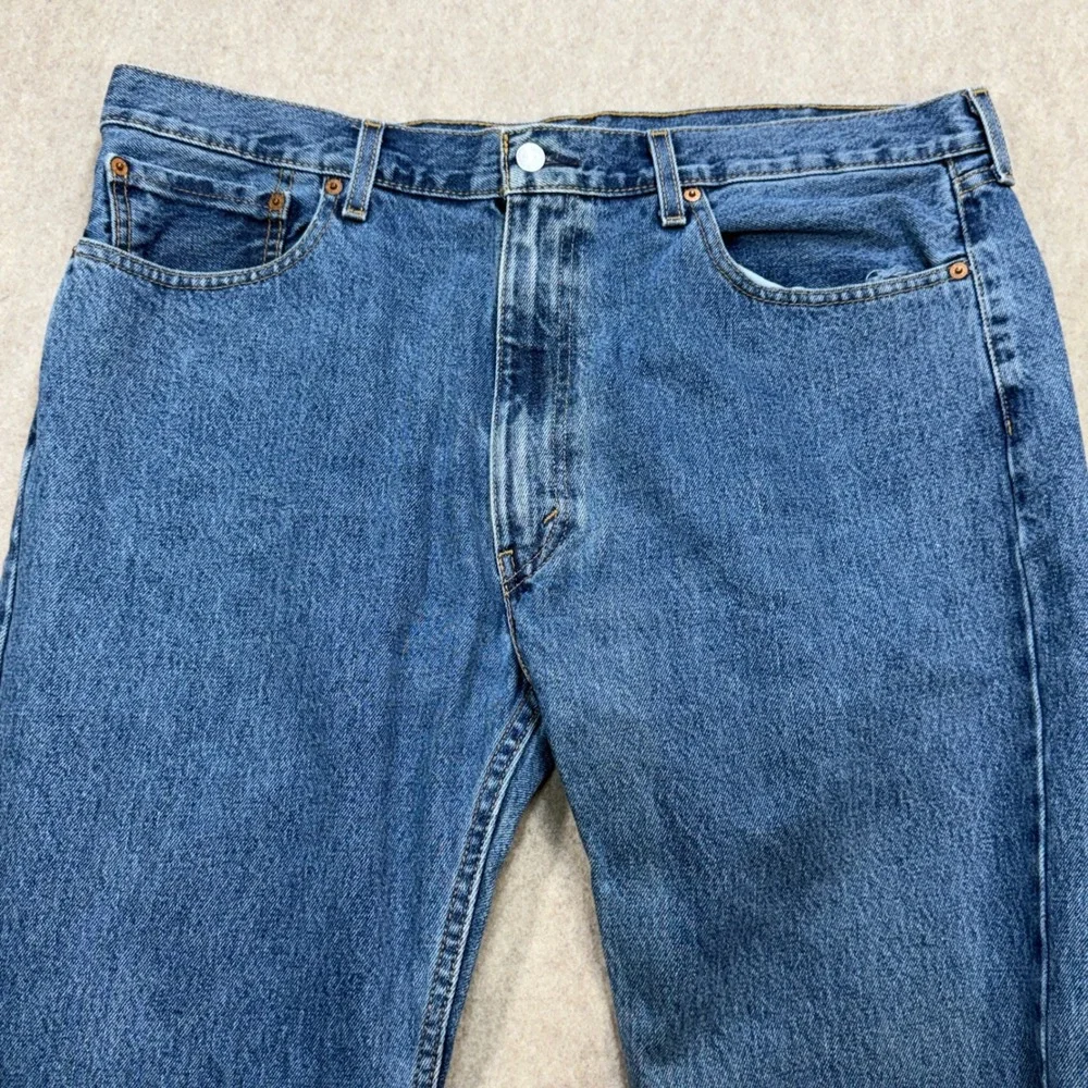 Levi's 505 Jeans Mens 40x32 Regular Fit Blue Classic Americana Workwear Rugged